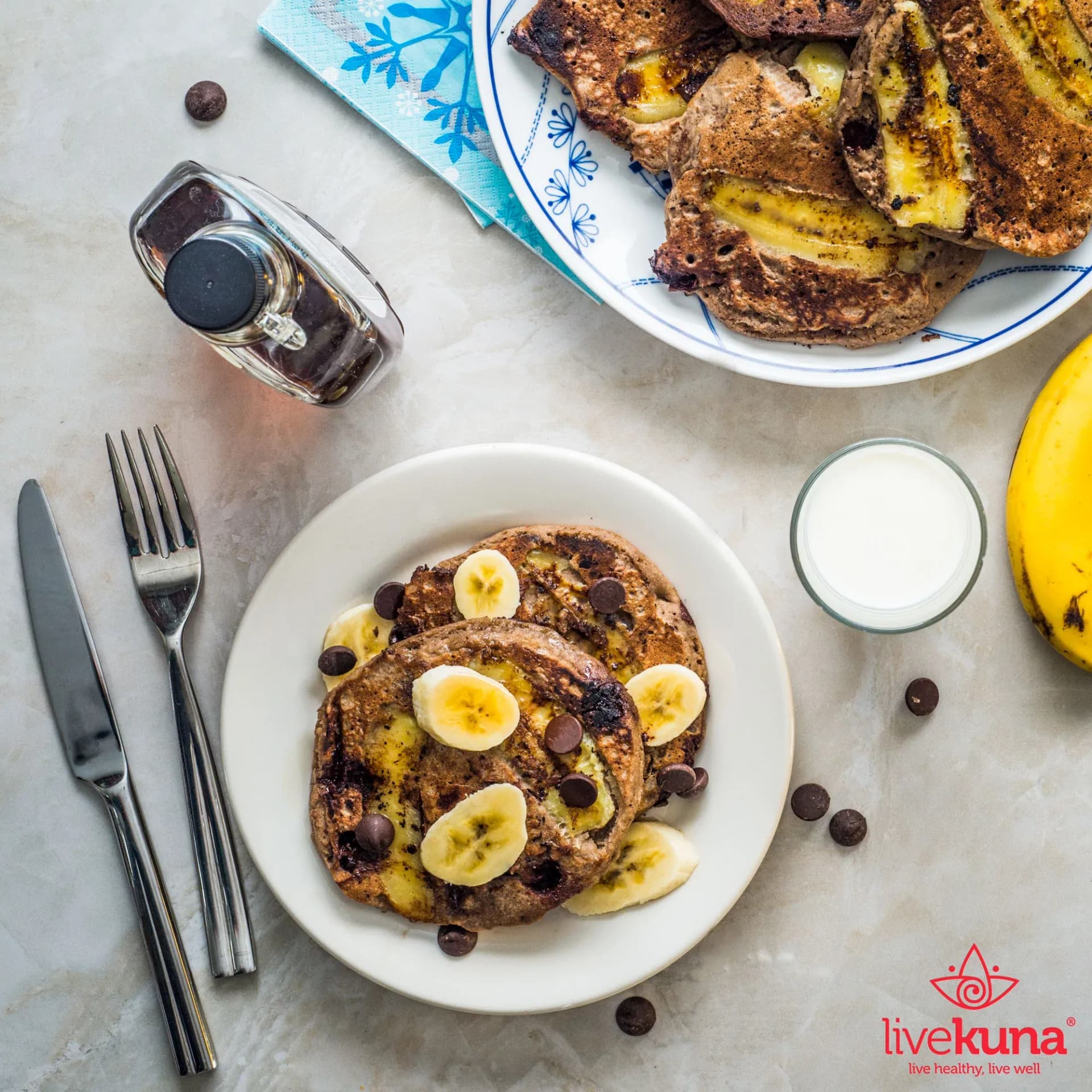 Gluten-Free Banana Chocolate Chip Pancakes